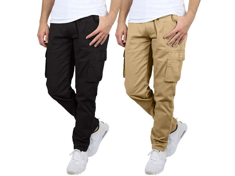 Mens Flex Stretch Cotton Cargo Pants