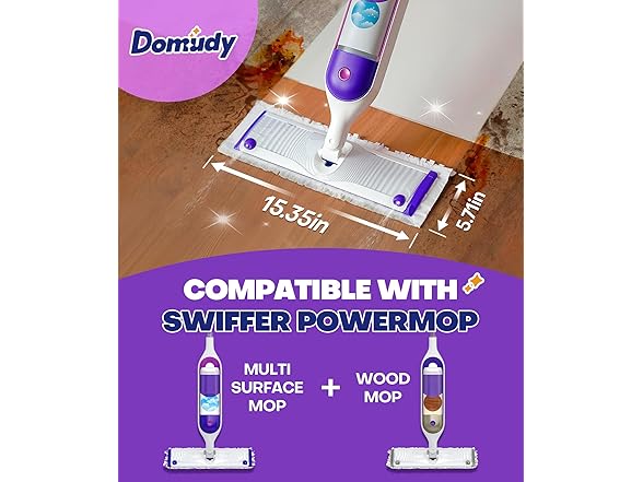 Domudy Mop Pad Refills for Swiffer Power Mop