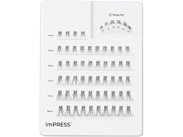 Kiss Impress False Eyelashes, 8mm-16mm