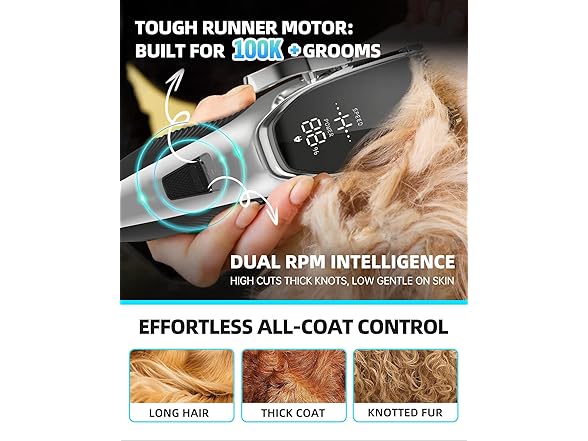 OCPEET W0392 Cordless Dog Grooming Kit