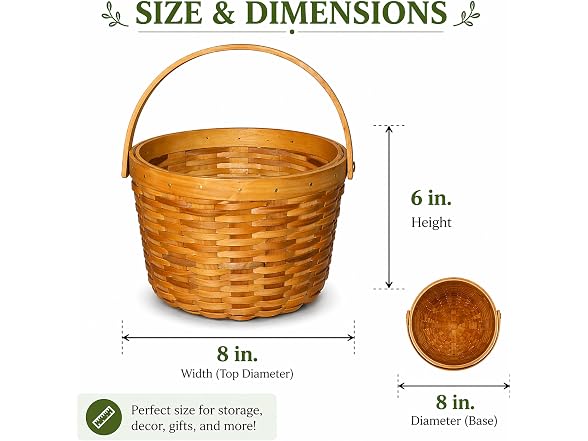 Vintiquewise Small Apple Picking Basket with Handle