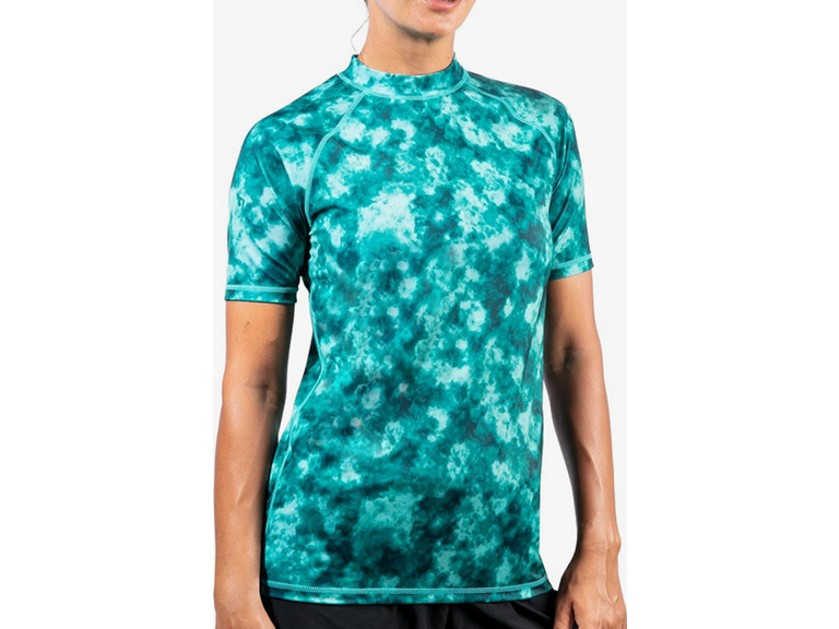 Kanu Surf Women's Breeze UPF 50+ Short Sleeved Active Rashguard & Workout Top, Sydney Green, Small