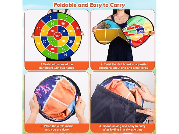 Giant Tic Tac Toe with Dart Board Game