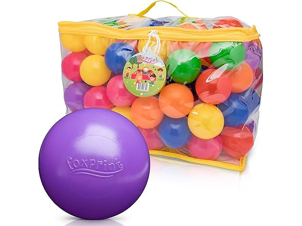 Soft Plastic Kids Play Balls 100-Pack