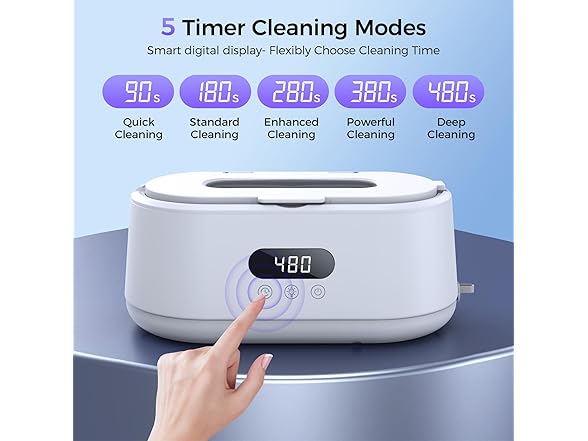 Ultrasonic Jewelry Cleaner White