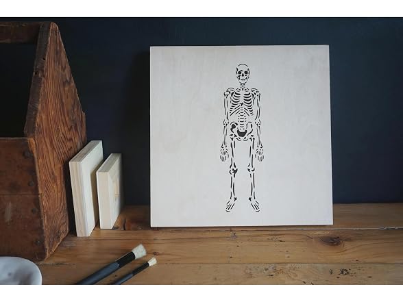 Skeleton Stencil 8.5" x 11" Halloween Pumpkin Carving