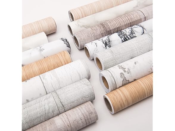 120"x17" Wood Grain Wallpaper Black