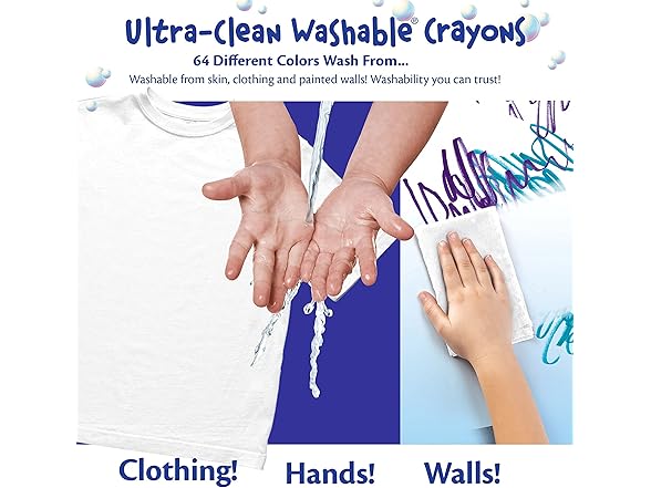 Crayola Ultra Clean Washable Crayons, Large 16Count