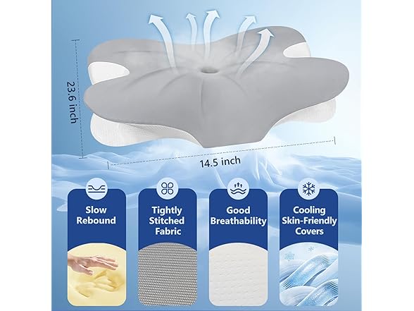 BNXIANG Cervical Neck Pillow
