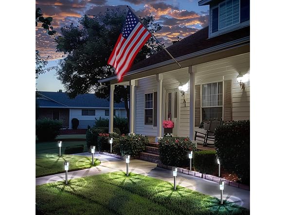 Stainless Steel LED Solar Garden Lights for Patio, 20PK