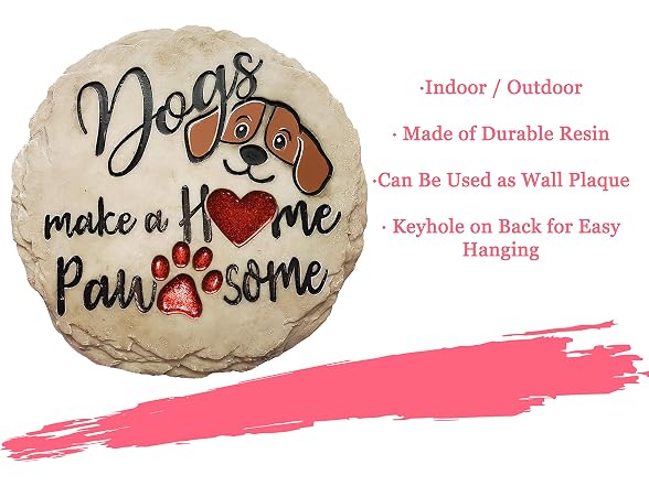 Spoontiques Garden Décor Dogs Make a Home Pawsome Stepping Stone