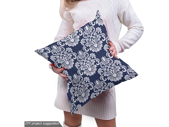 Ambesonne Damask Fabric by The Yard, Abstract Floral