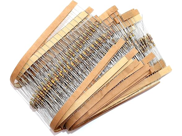 1000pc Resistor Kit 25 Values 1/4W