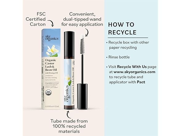 Sky Organics Castor Oil Lash and Brow Serum