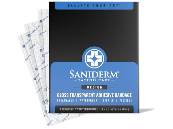 Saniderm Tattoo Aftercare Bandage 6x8 3 Sheets