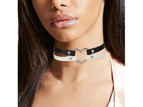 Obmyec Black Leather Choker Punk