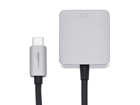 Amazon Basics USB-C to VGA Adapter, Alum