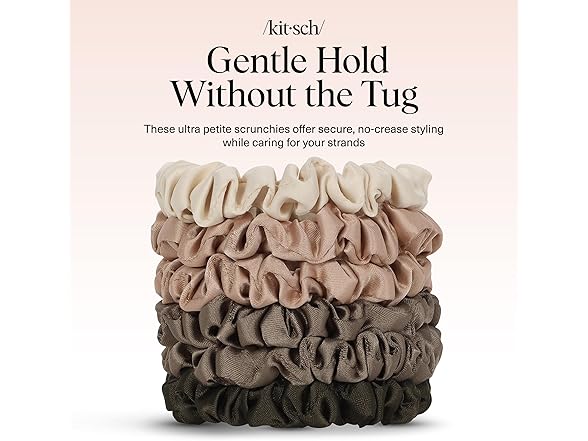 Kitsch Ultra-Petite Satin Scrunchies