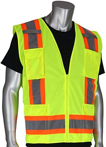 Worktex WT101104 XL Worktex Breakaway Safety Vest, Two Poc