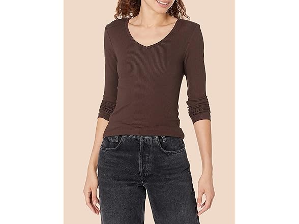 Amazon Essentials Women 2-Pack LS V-Neck