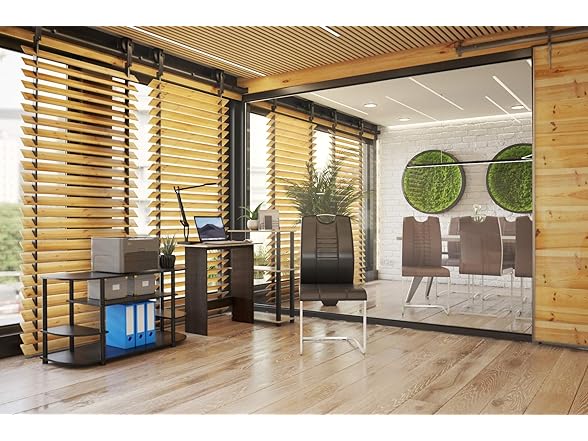 Furinno Abbott Corner Computer Desk with Bookshelf