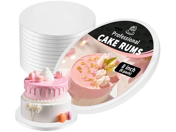 8" Round Cake Boards, 6 Pack
