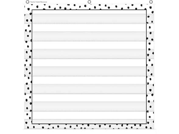 Black Dots 7 Pocket Chart (28" x 28")