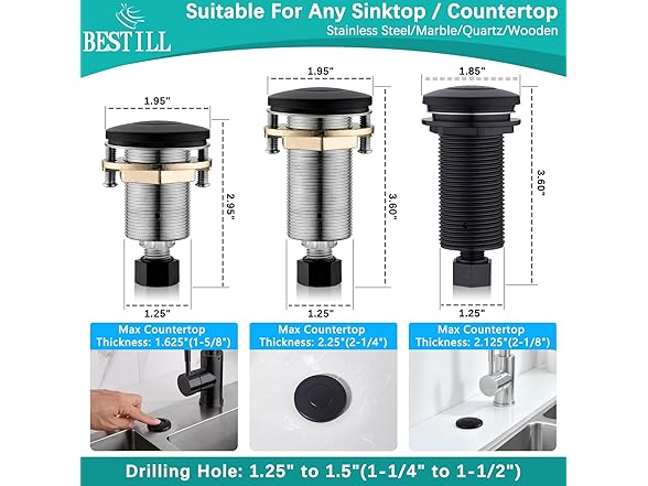 Garbage Disposal Sink Top Air Switch