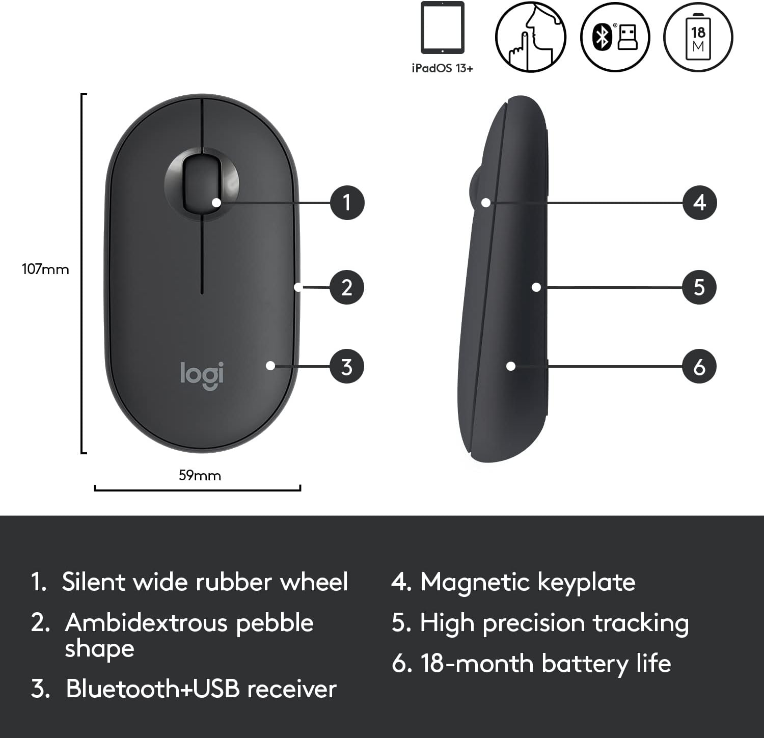 Logitech Pebble Wireless Mouse for iPad - Gallery 7