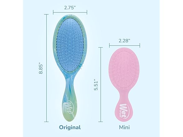 Wet Brush Original Detangler, Green (Matte Marble)