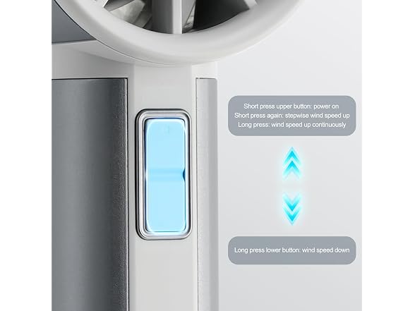 Sowmow Dark Silver Handheld Turbo Fan