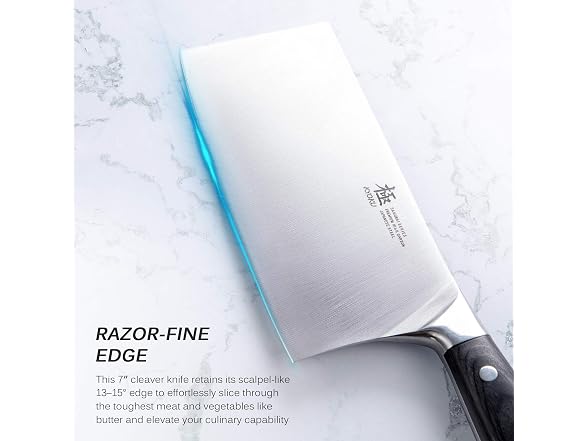 KYOKU 7" High Carbon Steel Cleaver Knife