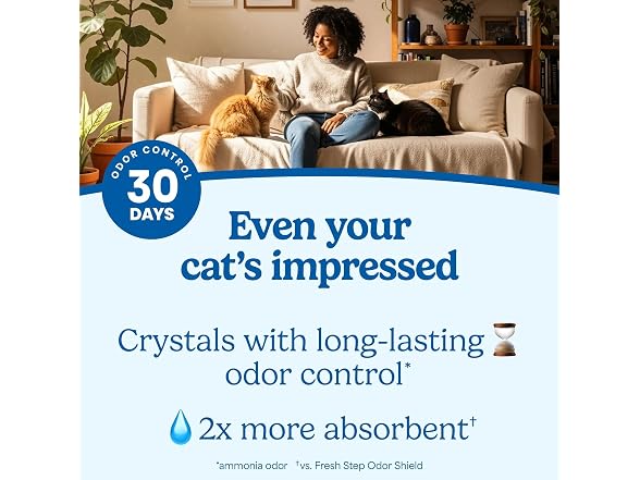 2PK Fresh Step Clean Care Crystal Cat Litter
