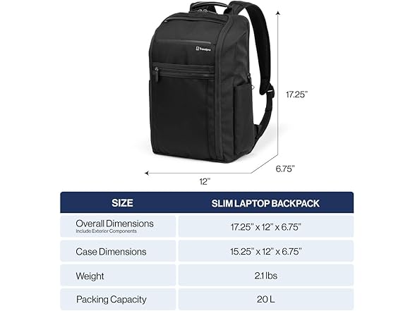 Travelpro Crew Executive Choice 3 Slim Backpack
