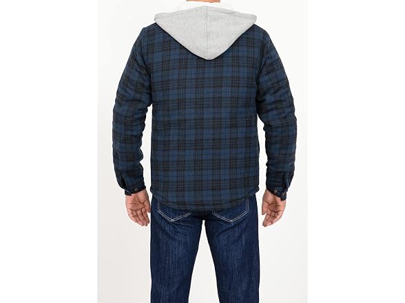 Zenthace Men (L) Quilted Flannel Shirt Jacket Coat