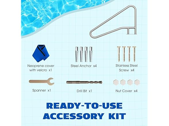 IDZO Idzo Pool Rail 55x32 Pool Railing 304 St