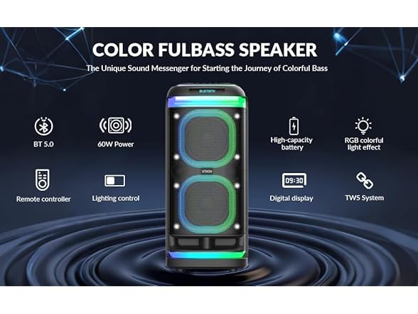 VTSGN Big Partybox Bluetooth Karaoke Machine