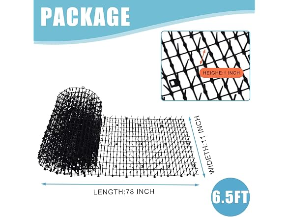 Scat Mat for Cats with Spikes, 6.5ft Cat Sca