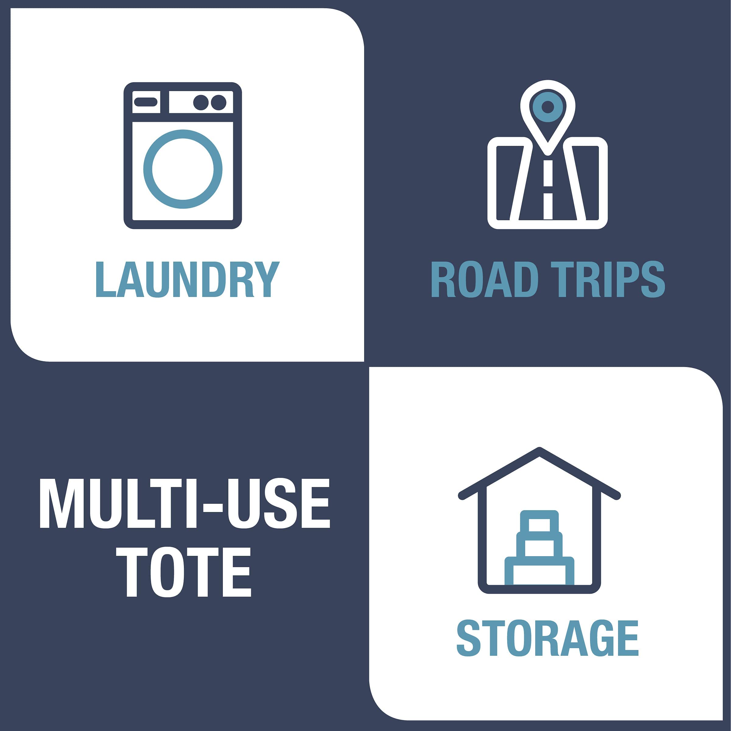 CleverMade Laundry Basket Totes 2PK 50L - Gallery 8