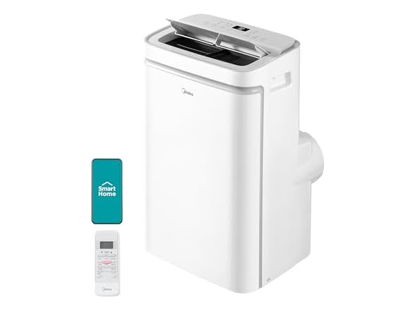 Midea 14,000 BTU ASHRAE (10,000 BTU SACC) Portable AC