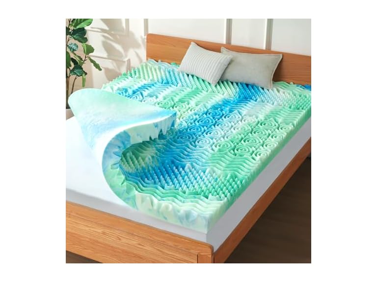 SOOSLEEPY 2 Inch 7-Zone Memory Foam Mattress Topper