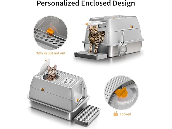 XL Stainless Steel Cat Litter Box