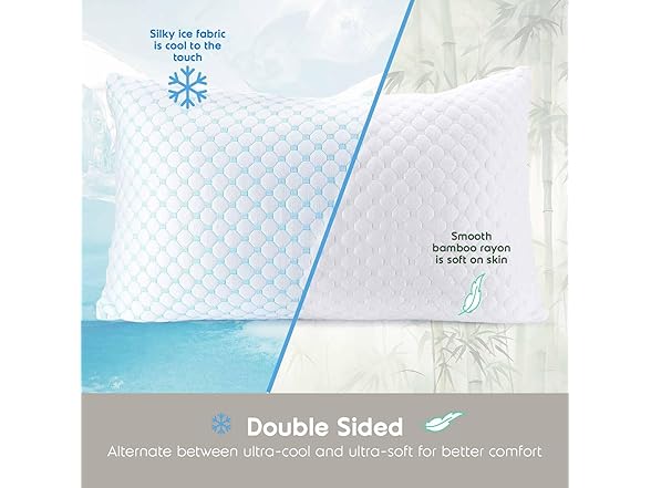 Nestl Cooling Pillow for Sleeping 2 Pack