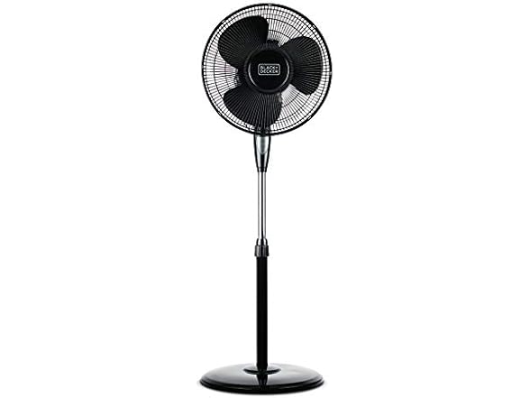 BLACK+DECKER Stand Fan 16in Black