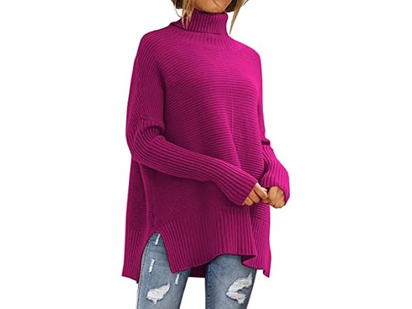 Lillusory Women (M) Oversized Turtleneck Pullover