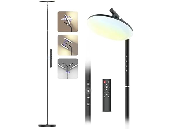 RUNBARRY LED Floor Lamp with Remote