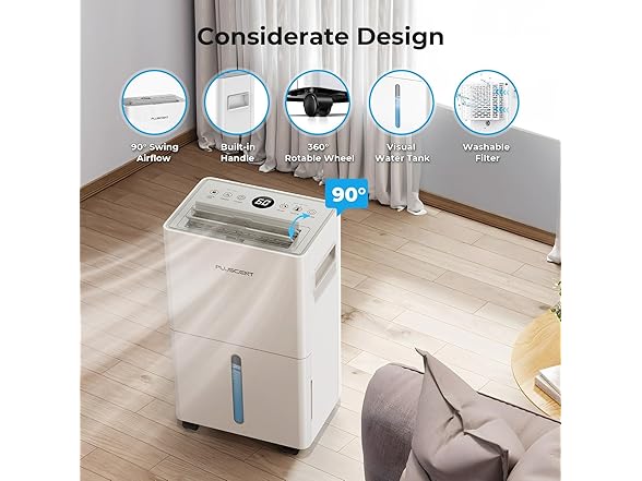 PLUSCENT Dehumidifier for Basement