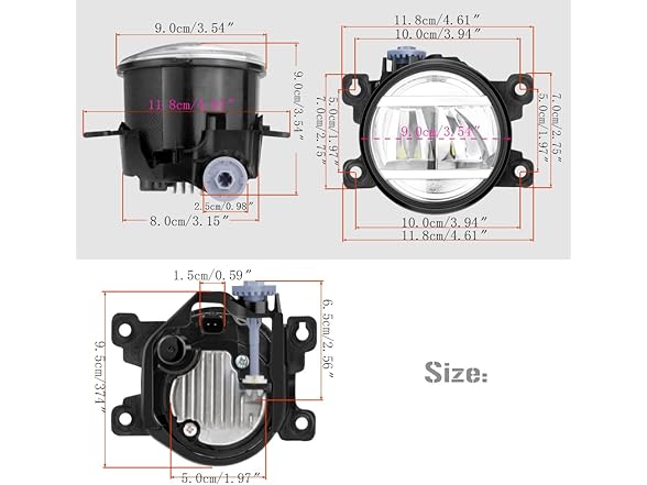 Cawanerl LED Fog Light Mitsubishi