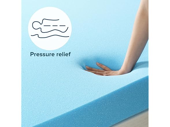 ZINUS 2" Green Tea Cooling Gel Memory Foam Mattress Topper