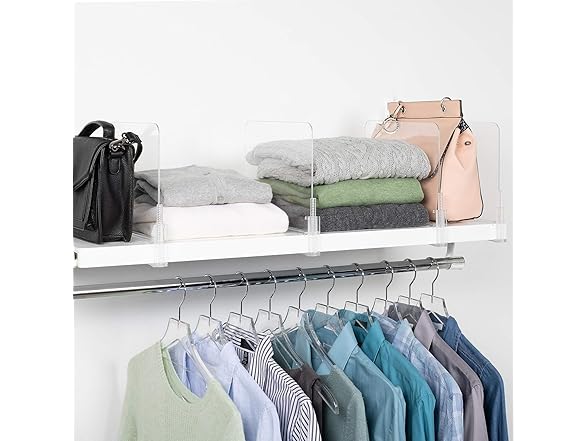 J&V TEXTILES Acrylic Shelf Divider Set